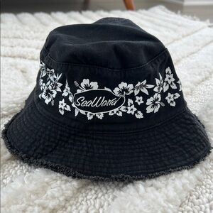 Black Floral SeaWorld Bucket Hat